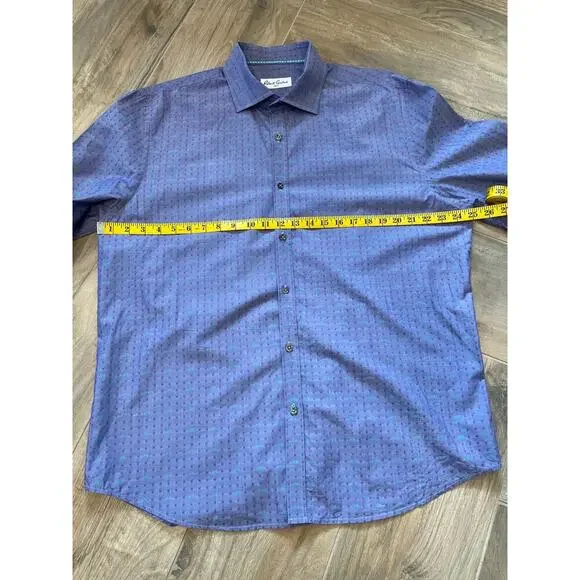 Robert Graham Long Sleeved Purple Dress Shirt Size 46 Neck 18. - Picture 6 of 7